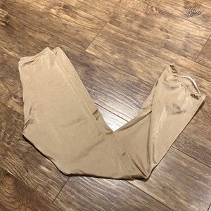 Blossom figure skating leggings shiny nude colour